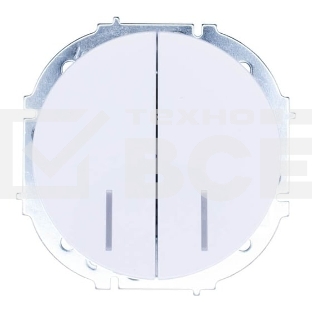 Выключатель 2-кл. СП OSEN 10А IP20 с подсветкой механизм бел. LEZARD 743-0288-112