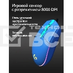 Мышь проводная Logitech G102 LIGHTSYNC синий, 8000 dpi, USB, кнопки - 6, фото7