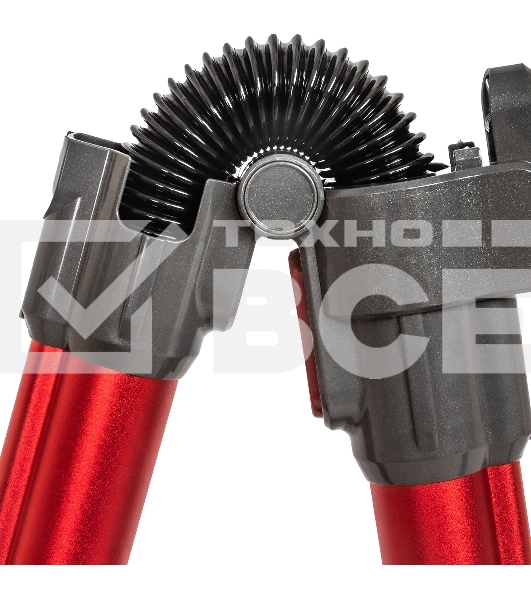 Пылесос вертикальный Supra VCS-5080 красный/серый, питание от аккумулятора, 250 Вт, уборка сухая, пылесборник 0.8 л