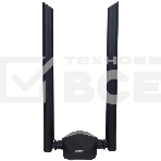 Сетевой адаптер Dahua DH-NC1800/Wi-Fi 802.11ax/2.4 ГГц до 574 Мбит.с + 5 ГГц до 1201 Мбит.с/2 антенны/USB 3.0/черный (DH-NC1800), фото 1