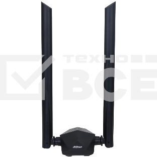 Сетевой адаптер Dahua DH-NC1800/Wi-Fi 802.11ax/2.4 ГГц до 574 Мбит.с + 5 ГГц до 1201 Мбит.с/2 антенны/USB 3.0/черный (DH-NC1800)