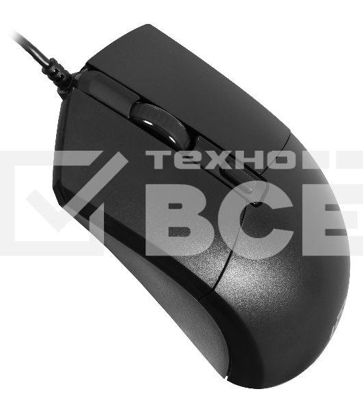 Мышь проводная Oklick 207M черный, 2400 dpi, USB, кнопки - 4