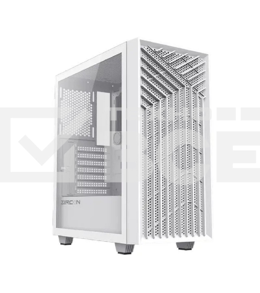 Компьютерный корпус Zircon Tropez WT без БП (Midi Tower,ATX,Бел,1*USB 3.0,1*USB 2.0)