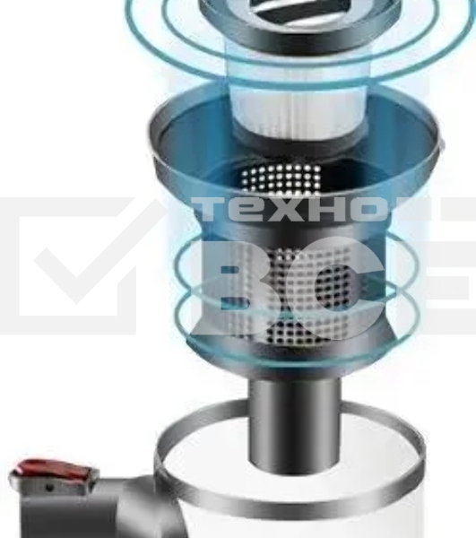 Пылесос вертикальный BQ-VC1002H серый-золотистый, питание от от аккумулятора, 45 Вт, уборка сухая, пылесборник 0.7 л, работа от АКБ max 35 мин.