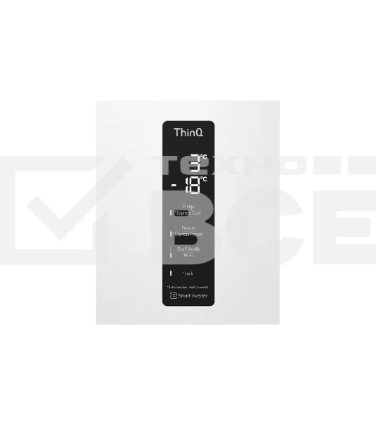 Холодильник LG GC-B509MQWM белый двухкамерный 277/107л морозилка снизу