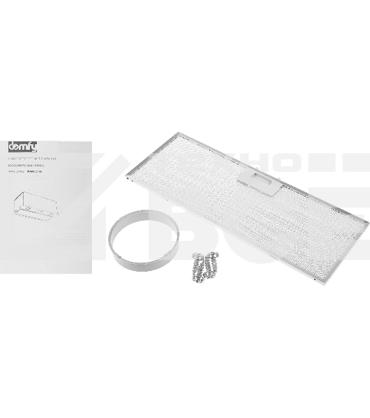 Вытяжка полновстраиваемая Domfy DM6036BB BG черный, управление кнопочное (1 мотор)