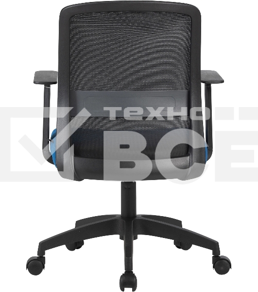 Кресло компьютерное Cactus CS-MC333-BKBL черный, сиденье темно-синий, сетка/ткань, низк.спин. крестов. пластик, пластик черный