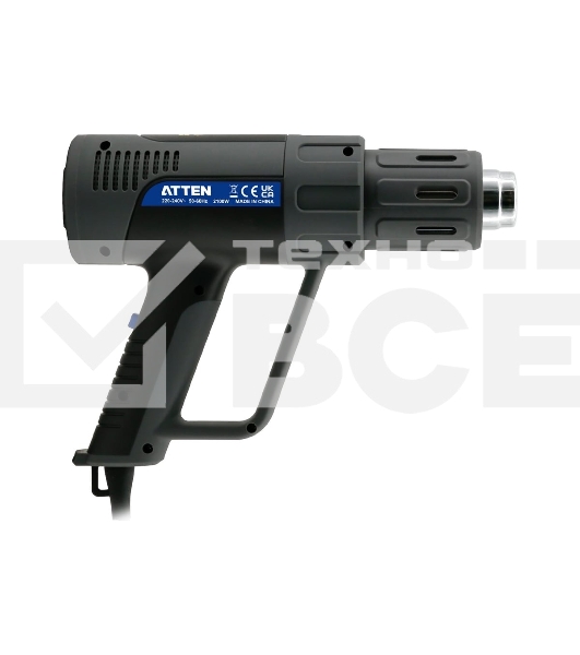 Ручной цифровой термофен Atten ST-2308 230В, 2100 Вт, 50-650℃, светодиодное меню