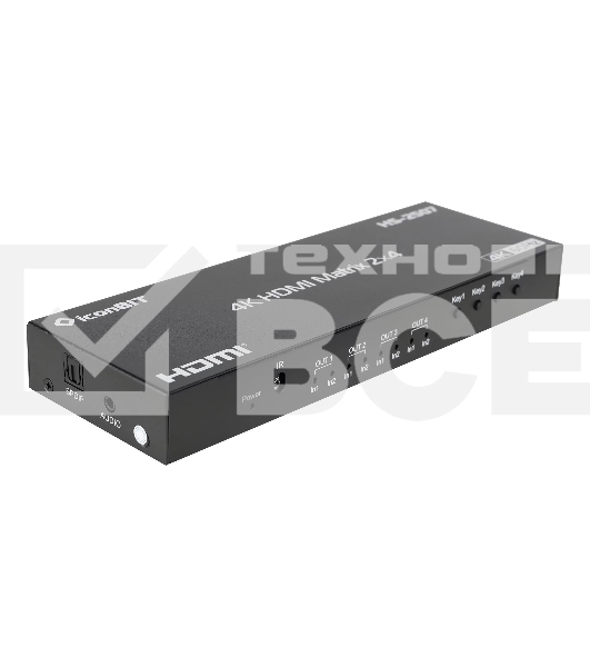 Матричный коммутатор HDMI IconBIT HS-2507 2x4, поддержка 4К60