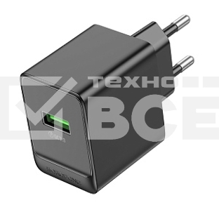 Сетевое зарядное устройство BOROFONE (6941991104732) BAS12A 1USB 3.0A QC3.0 18W черный