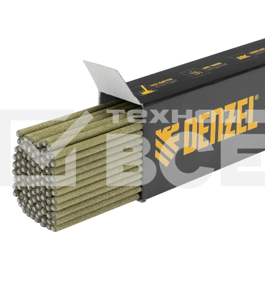 Электроды Denzel DER-46 GoldLine, диам. 3 мм, 2,5 кг., рутил-целлюлозное покрытие