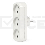 Плоский разветвитель Smartbuy (SBE-10-A02-3) 3 гнезда без заземления плоский 10А 250B, фото 1