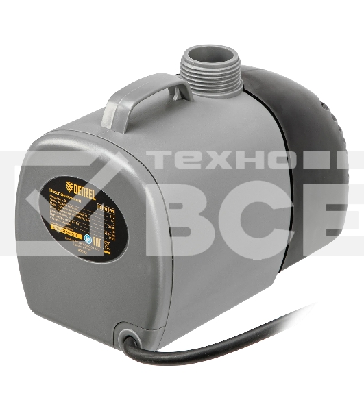 Насос фонтанный Denzel FNP110-34, 112 Вт, подъем 3,4 м, 3400 л/ч, колокольчик/каскад/гейзер