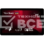 Монитор 23.6' ViewSonic TD2430 VA 1920x1080, сенсорный, 60 Гц, 5 мс, 16:9, 200 кд/м2, 1xHDMI, 1хDP, 1хVGA, USB 3.0, 1x3.5 мм, черный, фото 1