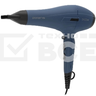 Фен Polaris PHD 2600ACi Salon Hair синий, 2600 Вт, ионизация