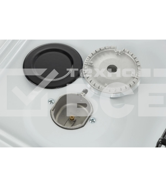 Плита газовая Hansa FCGW61000 белый, конфорок 4 шт, духовка 58 л, 60 см x 85 см x 60 см