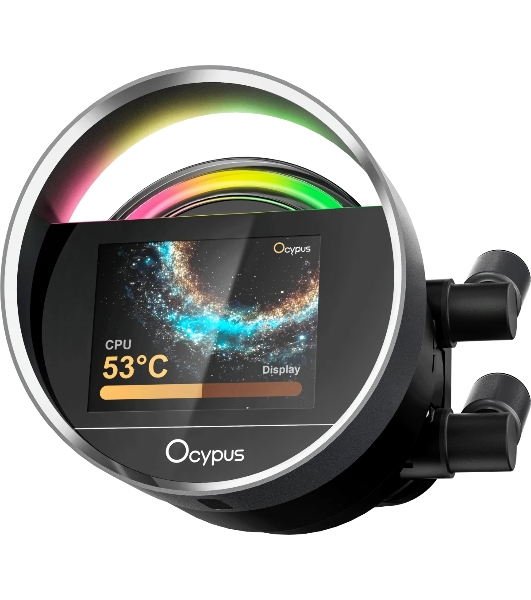 Система охлаждения Ocypus Sigma L36 BK ARGB, 360мм, LCD Pump 2.4', 3x120мм ARGB fans, LGA115X/1200/1700/18XX, AM4/AM5