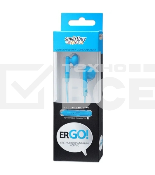 Универсальная мобильная гарнитура Smartbuy ERGO, синяя