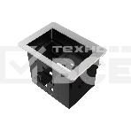 Прямоугольный металлический корпус Wize Pro [WRTS-06BOX-S] для модульной системы врезного лючка в стол с убирающейся крышкой для установки до 6 модулей-вставок, преустановленная рамка, серебристый, фото4