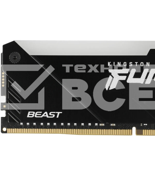 Оперативная память Kingston Fury Beast, DDR4, 32GB (1x32 GB), 2666 MHz, CL16, с радиатором, RGB, чёрный