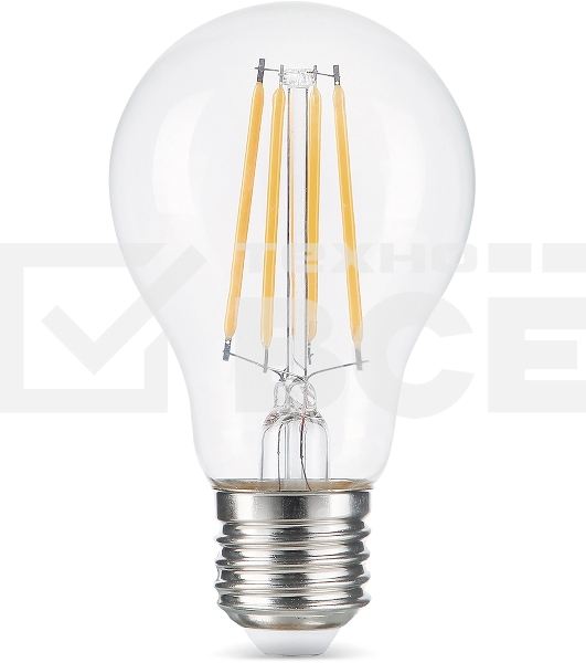 Лампа светодиодная Gauss Filament 102902112 12Вт цок.:E27 груша 185B св.свеч.бел.теп. грушевидная (упак.:10шт)