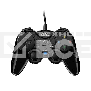 Геймпад Genius GX-17UV, (PC, PlayStation 3), two vibration motors, 2 joysticks, cable: 1.8 m, color: black