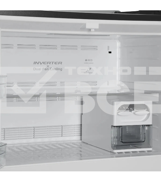 Холодильник Hitachi R-W660PUC7 GGR серый двухкамерный 396/144л морозилка сверху No Frost, Side by Side