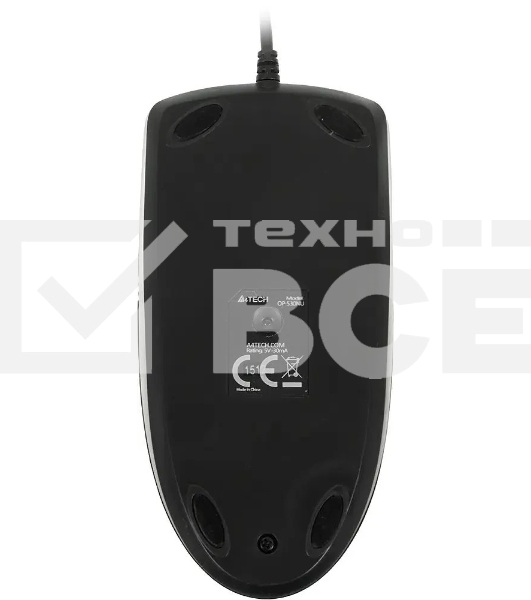 Мышь проводная A4Tech OP-530NU черный, 1200 dpi, USB, кнопки - 3