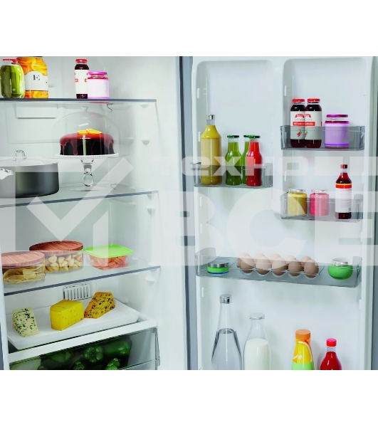 Холодильник Hotpoint HT5200MX (R) нержавеющая сталь двухкамерный 247/78л морозилка снизу, No Frost