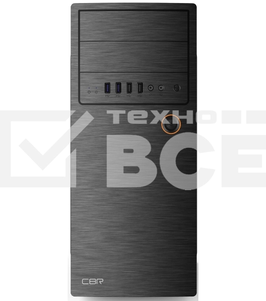 Компьютерный корпус ATX Miditower CBR PCC-ATX-E180-USB32-USB22-450W E180, c БП ATX450-12EC (450W/120mm), 2*USB 3.0, 2*USB 2.0, HD Audio+Mic, Black