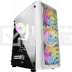 Компьютерный корпус Powercase Mistral Z4 White, Tempered Glass, Mesh, 4x 120mm 5-color LED fan, белый, ATX (CMIZW-L4), фото 1