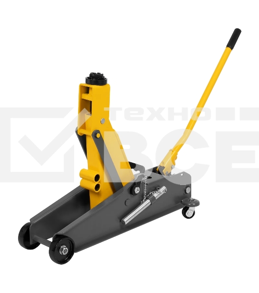 Домкрат гидравлический подкатной с фиксатором Denzel 3 т, 190-532 мм, SUV