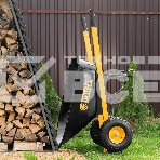 Тачка строительная Denzel усиленная, объем 140 л, 250 кг, двухколесная, колесо 15х6.00-6, фото7