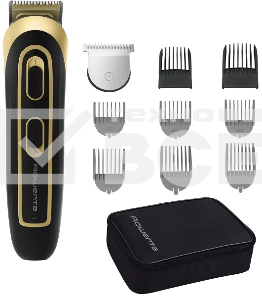 Триммер Rowenta TN9118F0 черный/золотистый (насадок в компл:9шт)