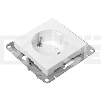 Механизм розетки EKF UP1-SOW-111 16А, с заземлением, со шторками, белый Эпика, фото2