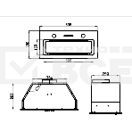 Вытяжка встраиваемая Maunfeld TRAPEZE 601GG белый, 60 см, 1150 куб. м/ч, 54 дБ, фото2