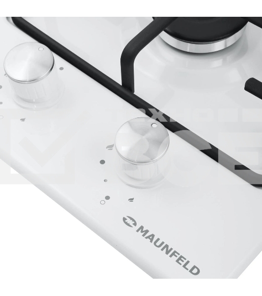 Газовая варочная панель Maunfeld EGHE.32.3EW/G, 2 конфорки, эмалированная сталь, белый