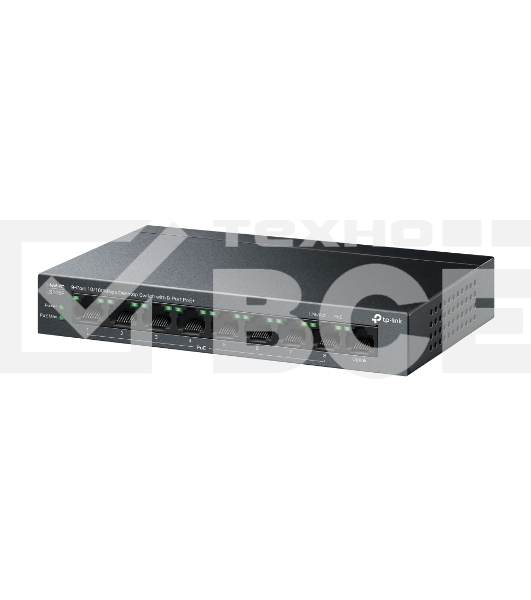 Настольный коммутатор TP-Link LS109P с 9 портами 10/100 Мбит/с (8 портов PoE+)