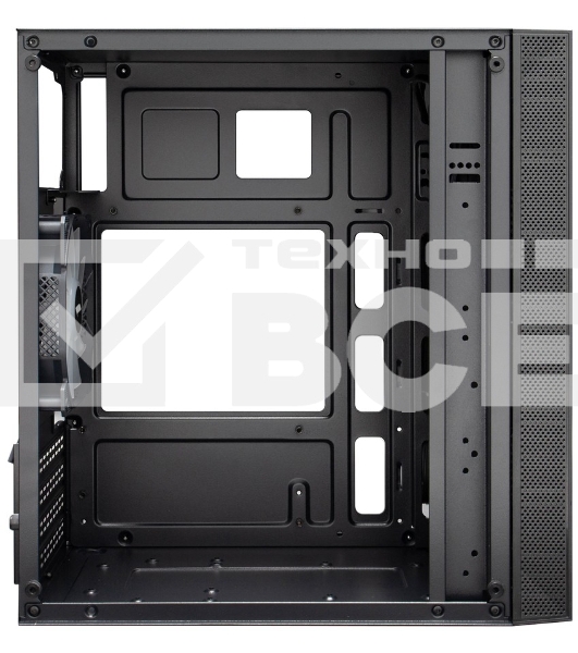 Компьютерный корпус 1STPLAYER FIREBASE X1 Black / mATX / 3x120mm LED fans / X1-BK-3F1