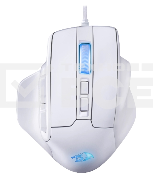 Мышь проводная REDRAGON Bullseye белый, 12400 dpi, USB, кнопки - 8