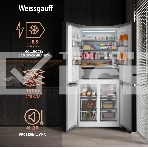 Холодильник Weissgauff WCD 590 NoFrost Inverter Premium Biofresh Blue Glass синий трёхкамерный 359/180 л морозилка снизу, фото20