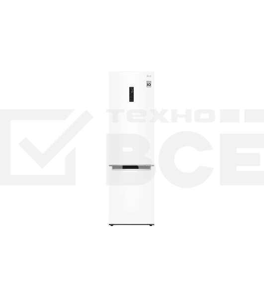 Холодильник LG GC-B509MQWM белый двухкамерный 277/107л морозилка снизу