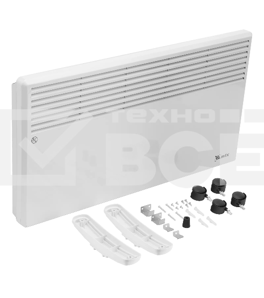 Конвектор электрический MTX CH-2000, белый, 2000 Вт, 25 м2, термостат