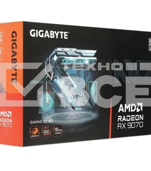 Видеокарта Gigabyte AMD Radeon RX 9070 GAMING OC, PCIe 5.0 16GB GDDR6, 256 bit, 3 x DisplayPort, HDM, GPU 2070 MHz (GV-R9070GAMING OC-16GD)