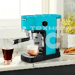 Кофеварка рожковая Kitfort КТ-7461 бирюзовый/черный, исп. кофе - молотый, 1.2 л, 1350 Вт, 20 бар, фото7