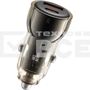 Автомобильное зарядное устройство AKSBERRY (6900286350018) X101 TYPE-C(30w)+USB-A(30W), черный