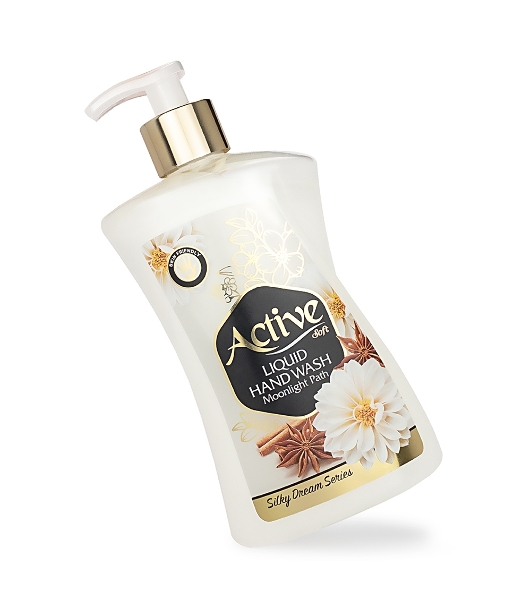 Жидкое мыло жемчужное Active 450 мл. С дозатором. Орхидея и корица (511801639)