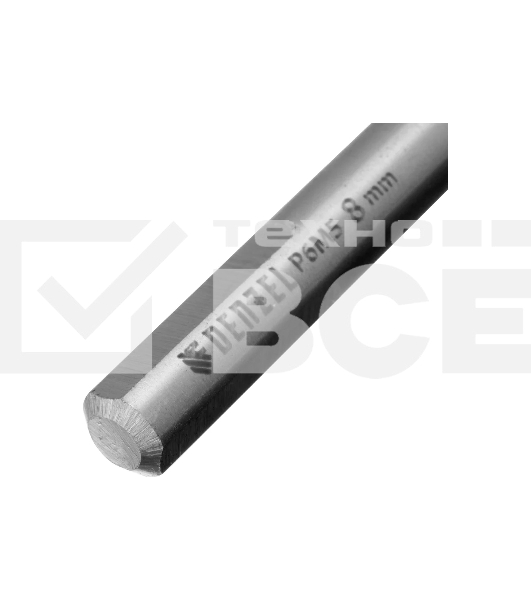 Сверло спиральное по металлу Denzel 8 х 165 мм, Р6М5, Golden Tip, удлиненное