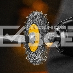 Набор щеток для дрели Denzel 5 Плоских 25-38-50-63-75 мм, шпилька, нерж. вит. проволока, фото3