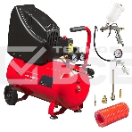 Компрессор поршневой Fubag House Master Kit безмасляный 180 л/мин, 24 л, 1100 Вт, красный/черный, фото 1